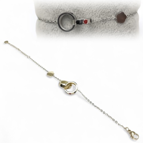 Kelepçe Halkası Kadın Çelik Bileklik