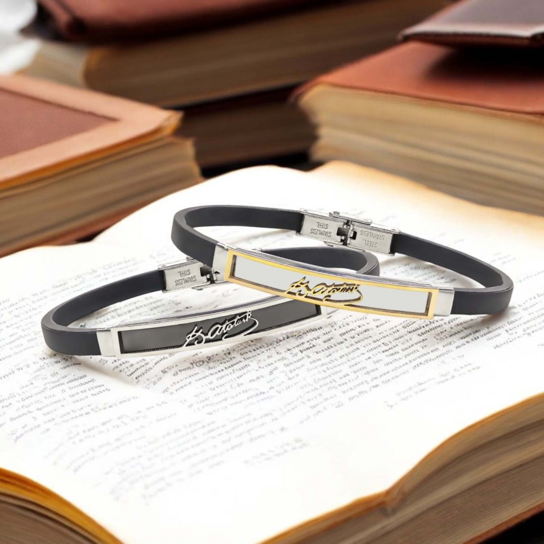 Kemal Atatürk İmzalı Çelik Bileklik
