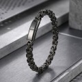 Kilit Mekanizmalı Siyah Kral Zincir Bileklik 6Mm