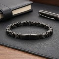 Kilit Mekanizmalı Siyah Kral Zincir Bileklik 6Mm