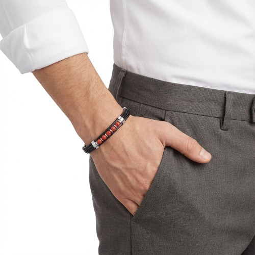 Men's Natural Stone Steel Bracelet 12263