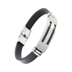 Kordonlu Erkek Çelik Bileklik