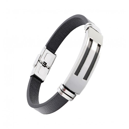Kordonlu Erkek Çelik Bileklik