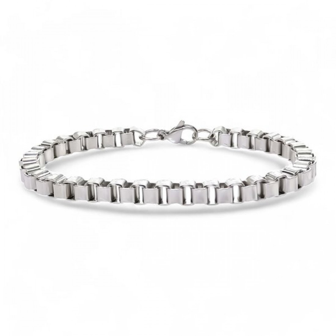 Köşeli Arnavut Zincir Çelik Zincir Bileklik