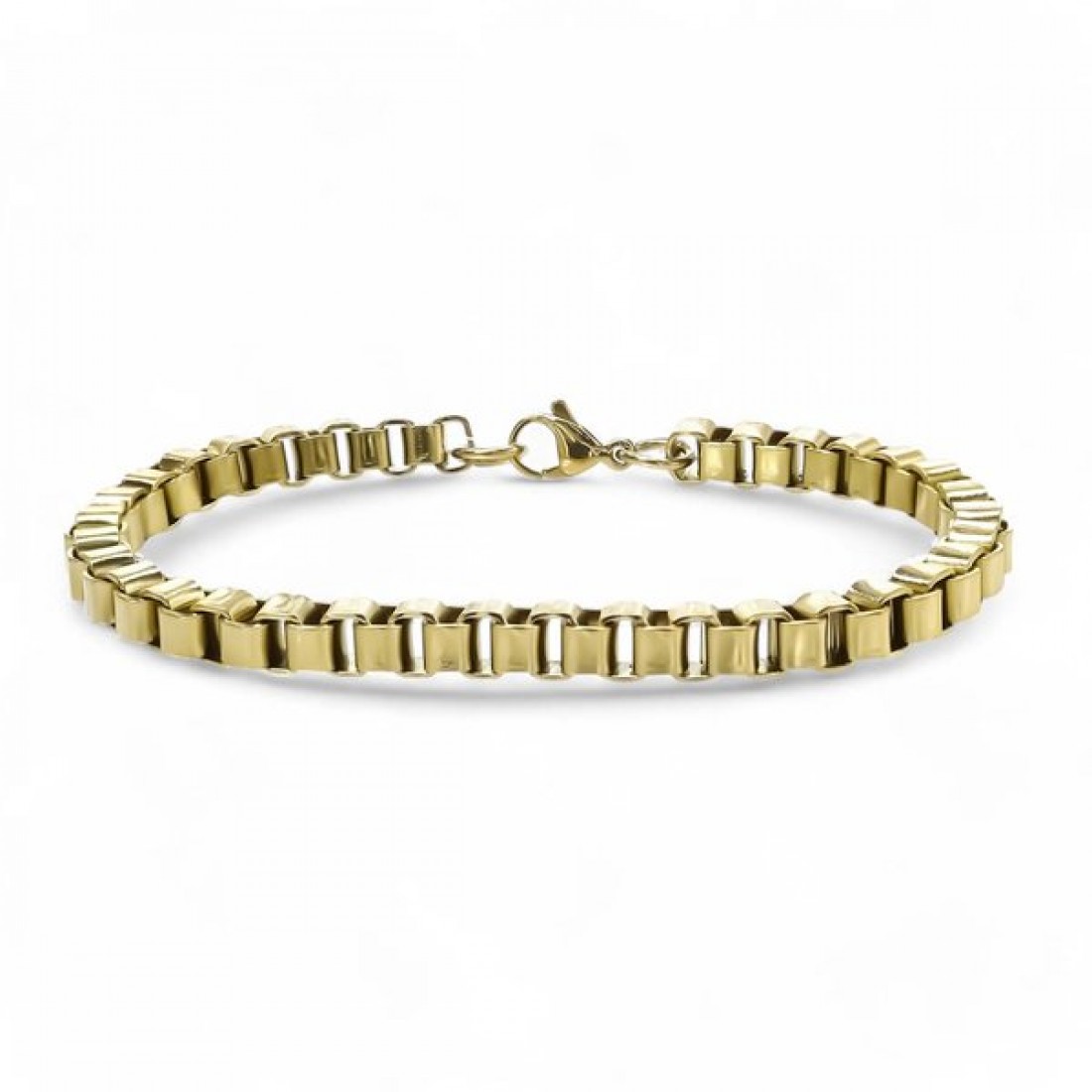 Köşeli Arnavut Zincir Çelik Zincir Bileklik