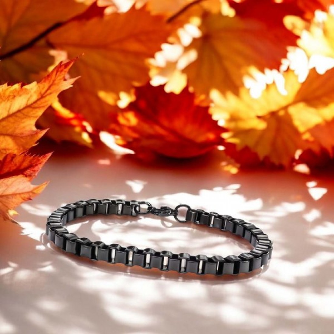 Köşeli Arnavut Zincir Çelik Zincir Bileklik