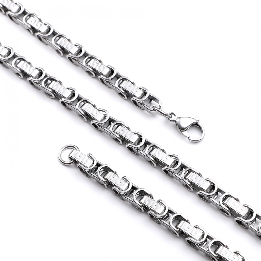 Toptan Kral Çelik Kolye Vrsc Desenli Fiyatları