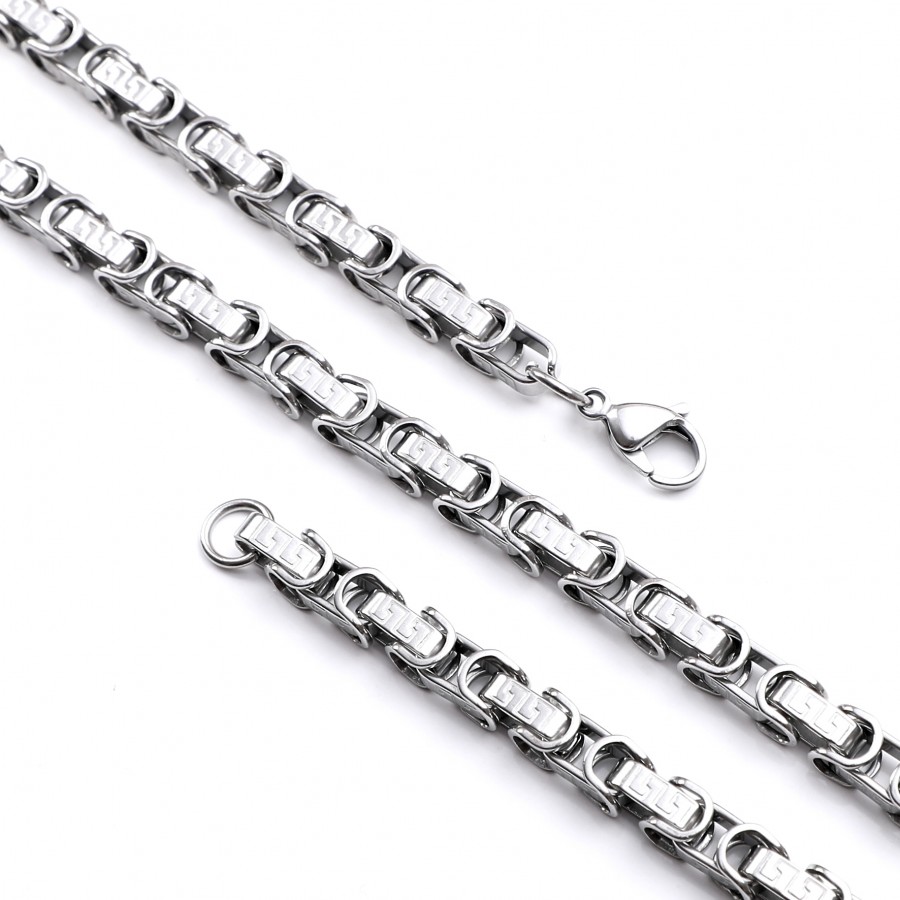 Toptan Kral Çelik Kolye Vrsc Desenli Fiyatları