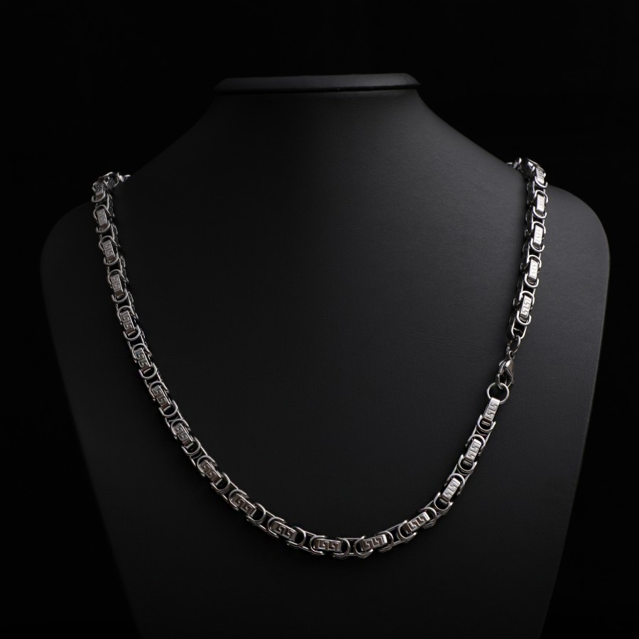 Toptan Kral Çelik Kolye Vrsc Desenli Fiyatları