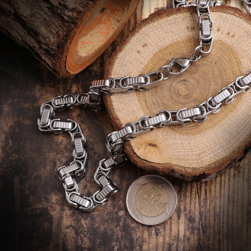 Kral Zincir Erkek Çelik Kolye Modeli