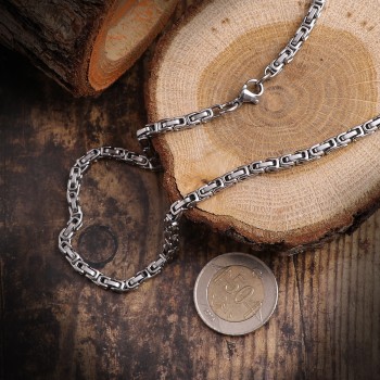 Küçük Boy Kral Çelik Kolye Modeli