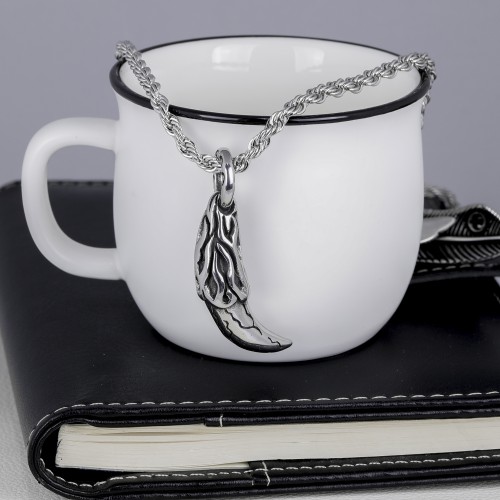 Kurt Dişi Çelik Kolye Ucu