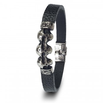 Kuru Kafa 316L Çelik Ve Orjinal Deri Billeklik