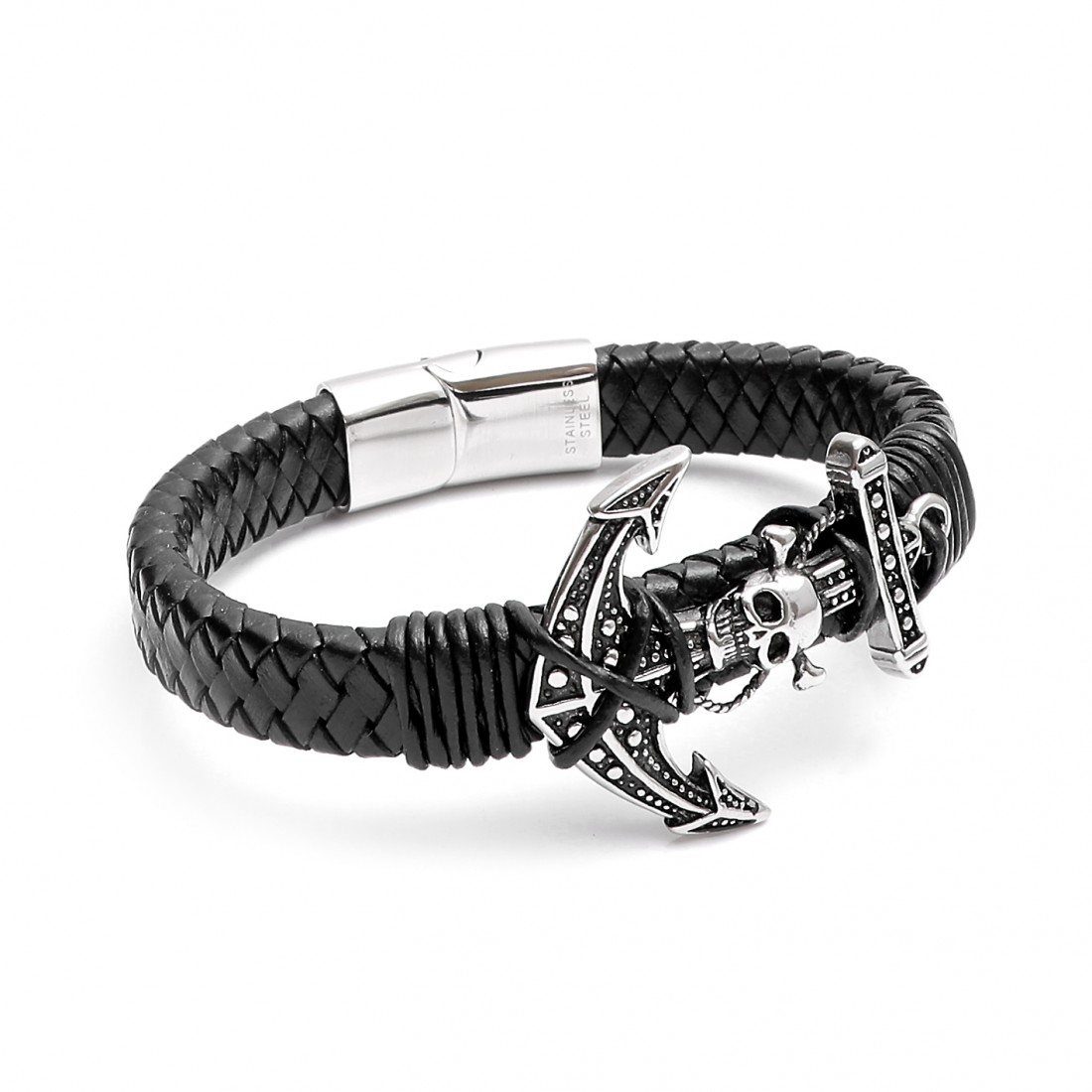 Toptan Kuru Kafa Çapa 316L Ayar Çelik Ve Orjinal Deri Billeklik Fiyatları