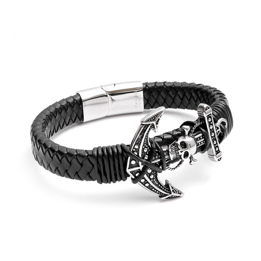 Toptan Kuru Kafa Çapa 316L Ayar Çelik Ve Orjinal Deri Billeklik Fiyatları