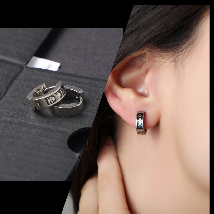 Toptan Kuru Kafa Desenli Halka Çelik Küpe Fiyatları