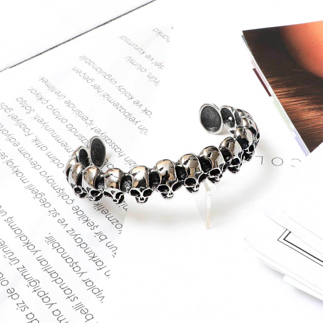 Toptan Kuru Kafa Sıralı Cuf Çelik Bileklik Fiyatları