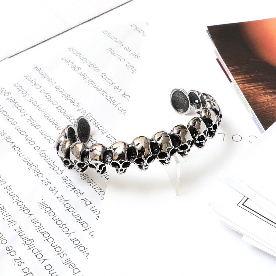 Toptan Kuru Kafa Sıralı Cuf Çelik Bileklik Fiyatları