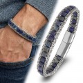 Men's Natural Stone Steel Bracelet 14042
