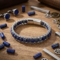 Men's Natural Stone Steel Bracelet 14042