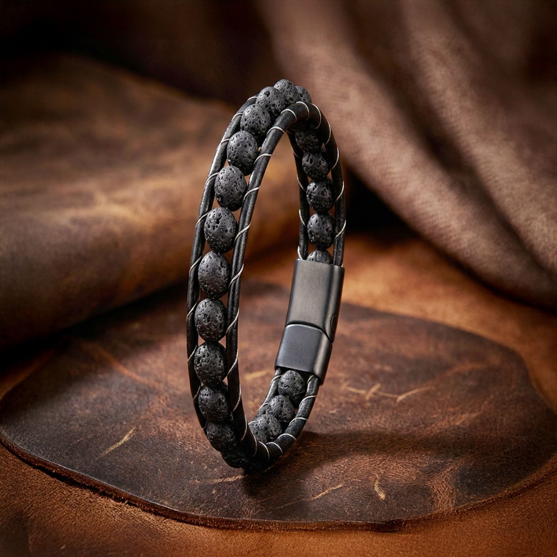 Toptan Lav Taşı Doğaltaş Deri Bileklik Fiyatları