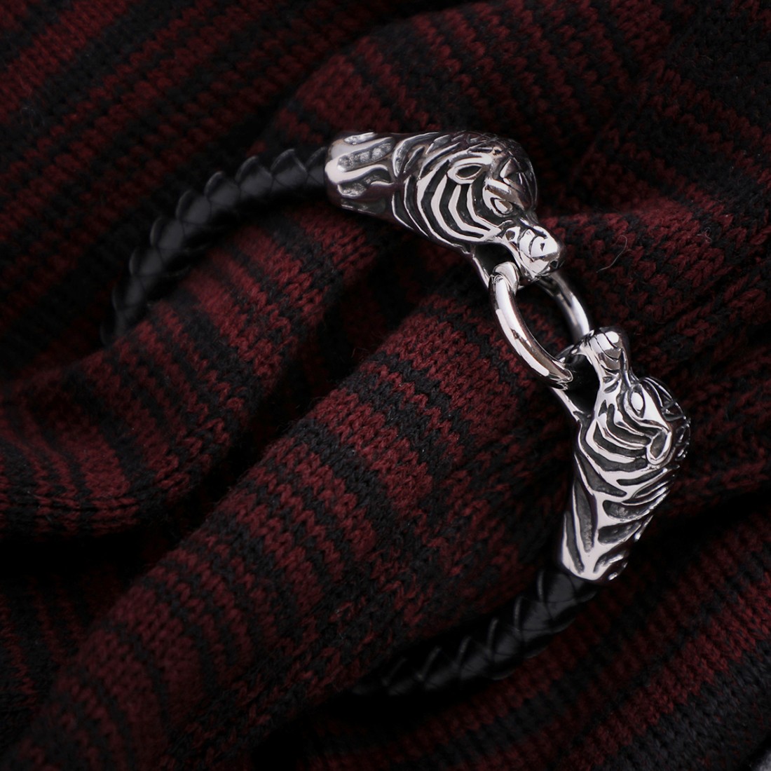 Toptan Leopar Kafası 316L Ayar Çelik Ve Orjinal Deri Billeklik Fiyatları