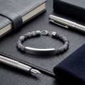 Men's Natural Stone Steel Bracelet 14143