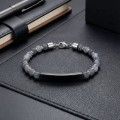 Men's Natural Stone Steel Bracelet 14145