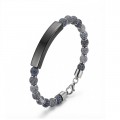 Men's Natural Stone Steel Bracelet 14145