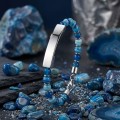 Men's Natural Stone Steel Bracelet 14205