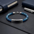 Men's Natural Stone Steel Bracelet 14205