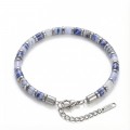 Mavi Aventurin & Silver Hematit Taşlı Ayarlanabilir Çelik Zincir Erkek Bileklik