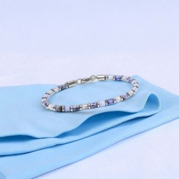 Men's Natural Stone Steel Bracelet 13633