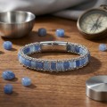Men's Natural Stone Steel Bracelet 14048