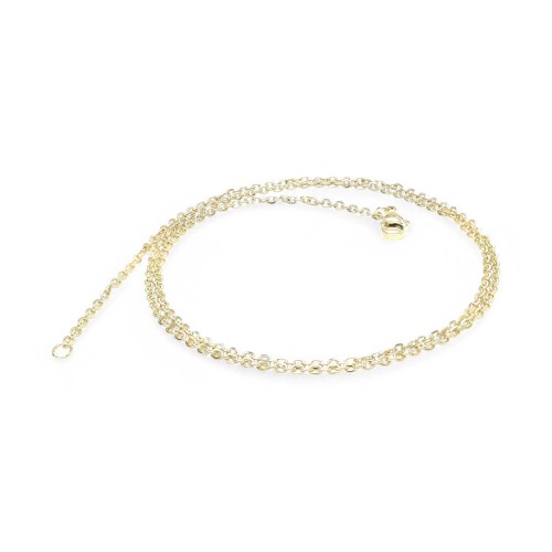 Minik Boy Sarı Çelik Zincir Kolye 0.5mm