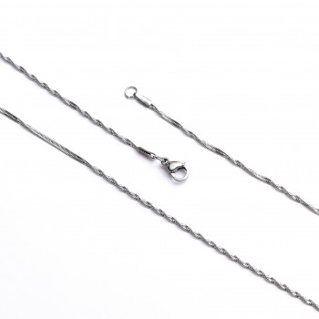 Minik Boy Sarmal Örgülü Çelik Kolye Modeli