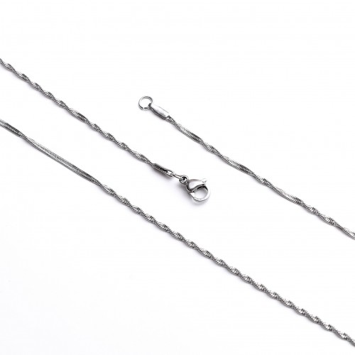 Minik Boy Sarmal Örgülü Çelik Kolye Modeli