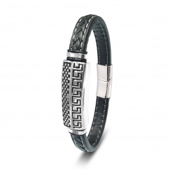 Motif Çelik Ve Deri Billeklik