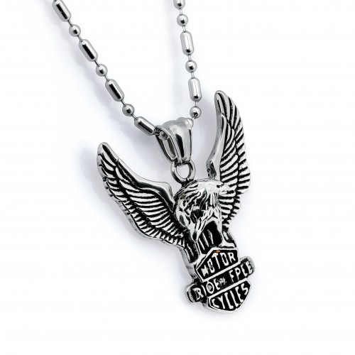 Motorcu Kartal Çelik Kolye Ucu