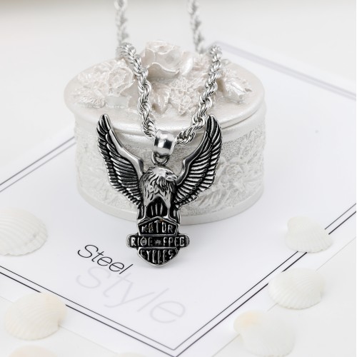 Motorcu Kartal Çelik Kolye Ucu