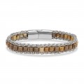 Men's Natural Stone Steel Bracelet 14039