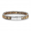Men's Natural Stone Steel Bracelet 14039