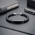 Men's Natural Stone Steel Bracelet 14147
