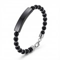 Men's Natural Stone Steel Bracelet 14147
