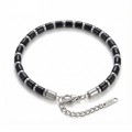 Oniks Taşlı Erkek Bileklik – Ayarlanabilir Çelik Papağan Kilit