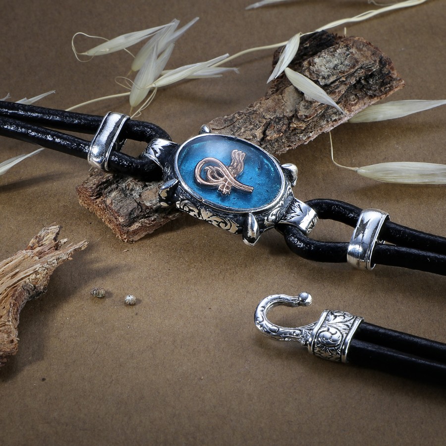 Toptan Osmanlı Tuğrası L Figürlü Deri Kordonlu Otantik Bileklik Fiyatları