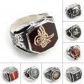 Toptan Osmanlı Tuğrası Mineli Alloy Otantik Erkek Yüzük Fiyatları