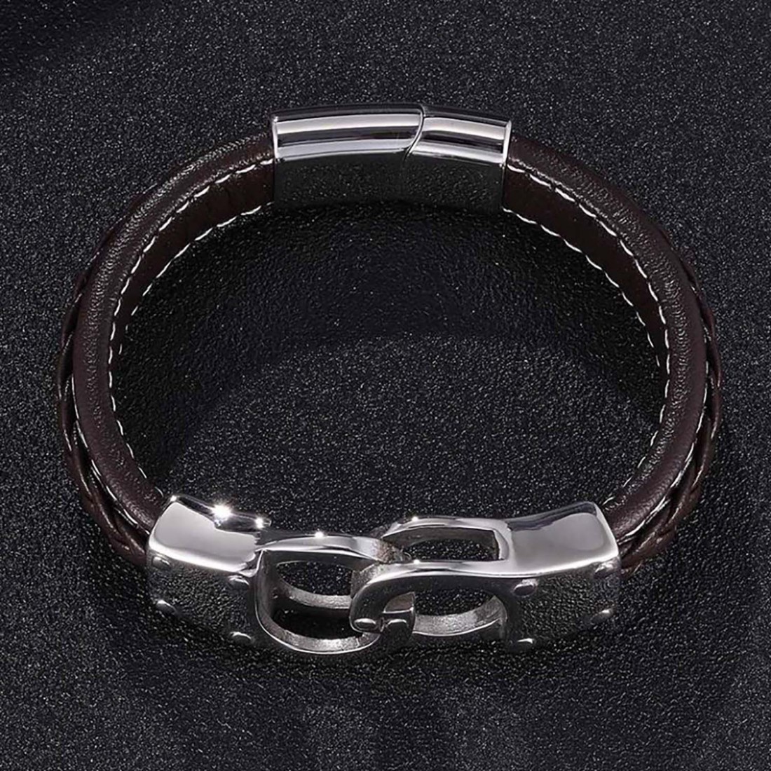 Polis Kelepçe Çelik Ve Deri Billeklik