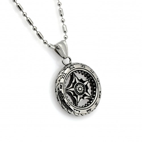 Runik İskandinav Çelik Kolye Ucu