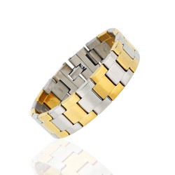 Saat Kordonlu Erkek Çelik Bileklik